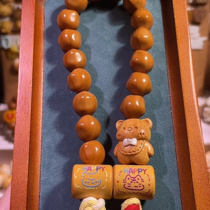 猴头核桃手串星星小熊手持卡14