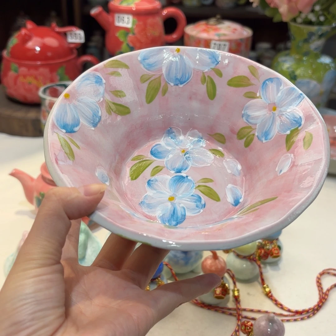 景德镇手绘高温釉下彩陶瓷茶具