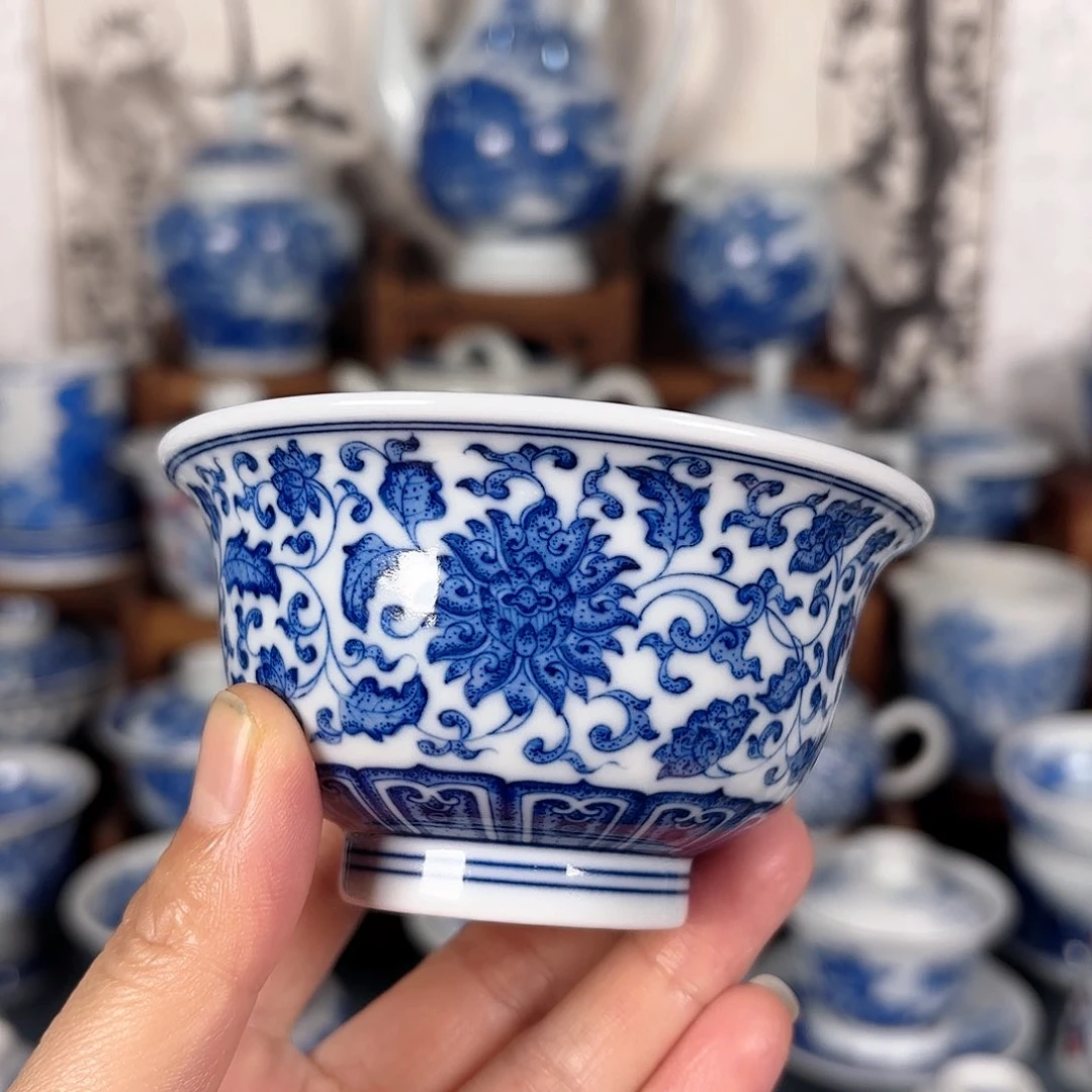 杯青花瓷器手绘作品杯