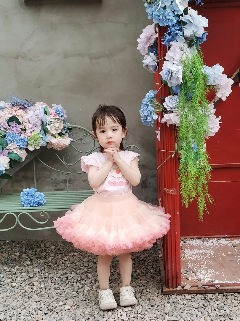 瑕疵品（NO退NO换）介意勿拍  夏季女童蓬蓬短裙凸凸公主裙