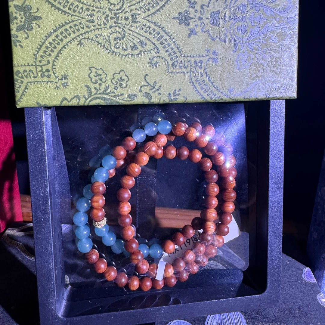 木质手链 新中式三圈手链带礼盒