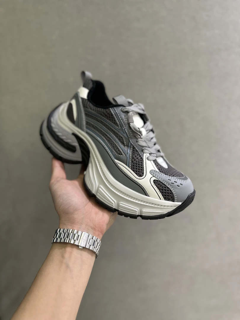 欧货加绒保暖厚底增高老爹鞋女休闲鞋拼色百搭运动鞋