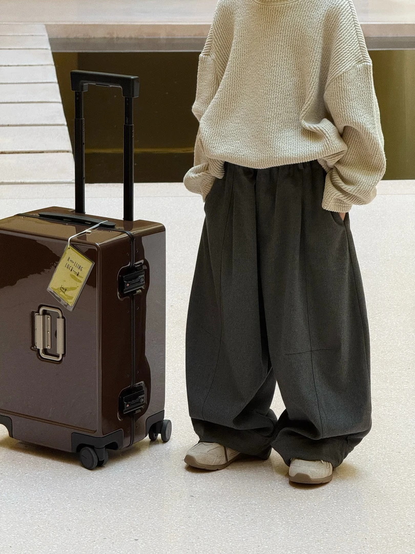 现货 CHU YAO 【小帅哥】休闲裤宽松复古秋长裤皮筋腰25030