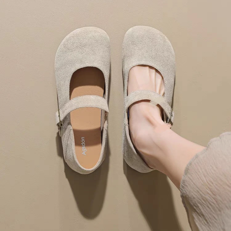 勃肯玛丽珍女鞋2025新款复古软平底懒人浅口单鞋