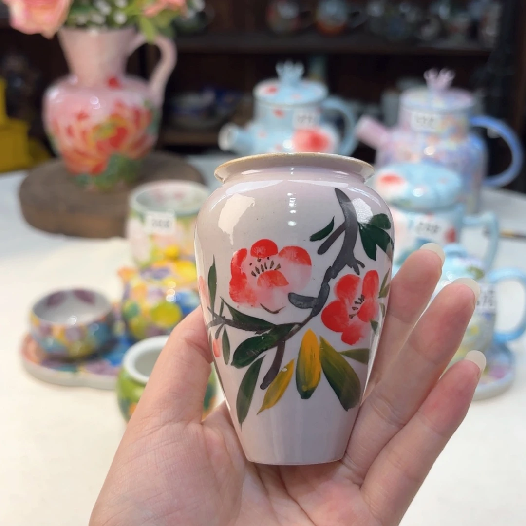 景德镇手绘高温釉下彩陶瓷茶具