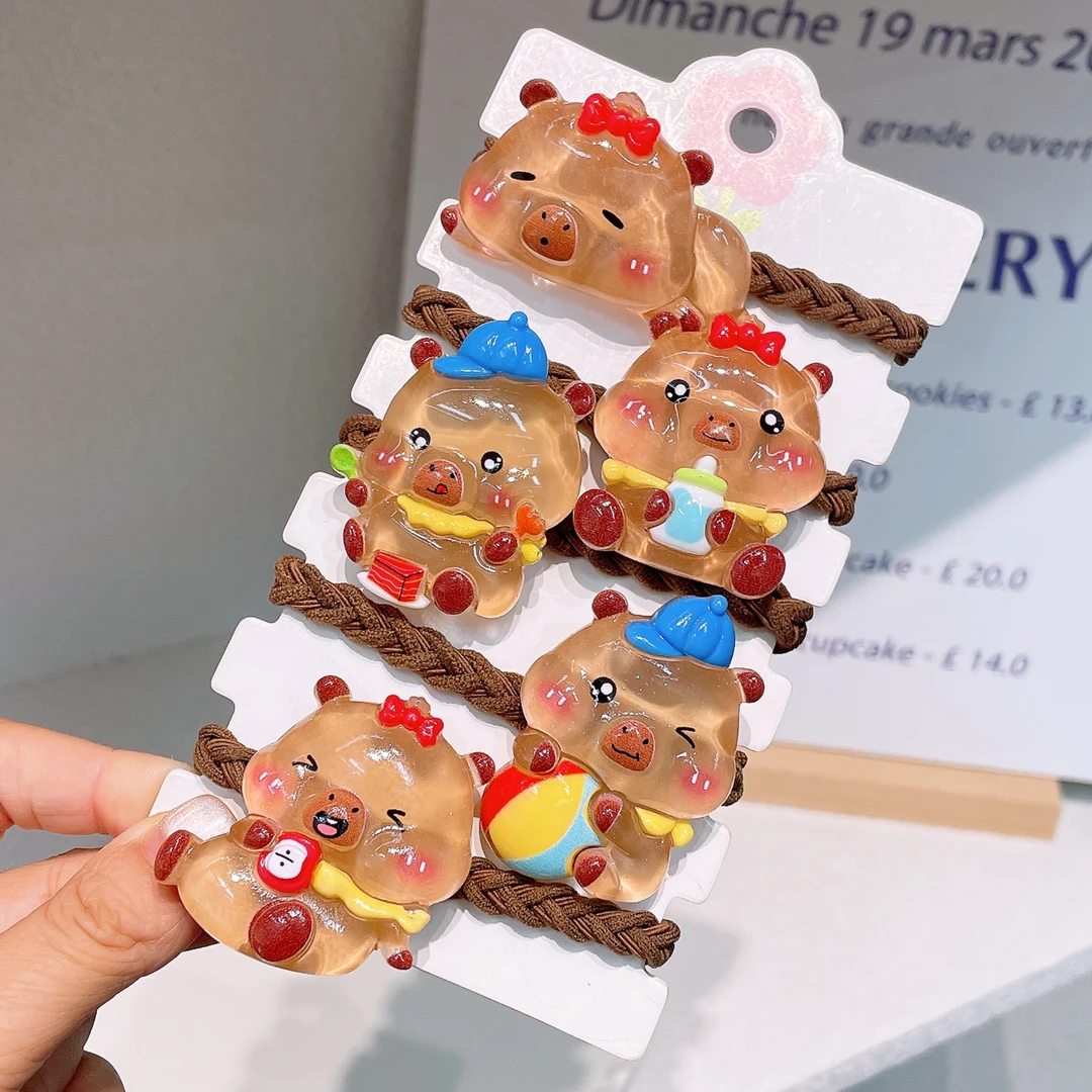 A-8494（满10米飞）d 混色5个夜光卡皮巴拉大配件奶瓶皮球编织头绳