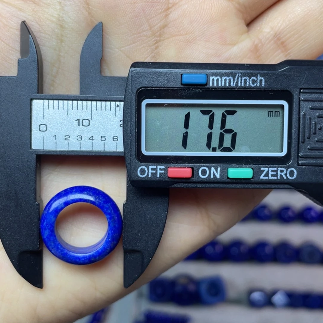 青金石未镶嵌10mm内径指环