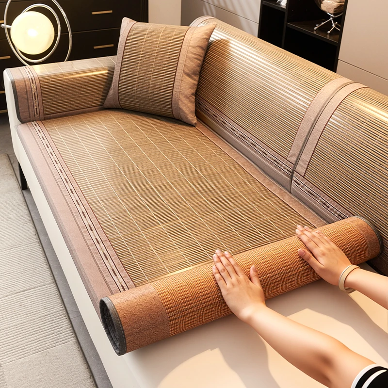 麦颜夏季沙发竹席垫客厅2025新款专用夏天沙发凉席坐垫子防滑夏用
