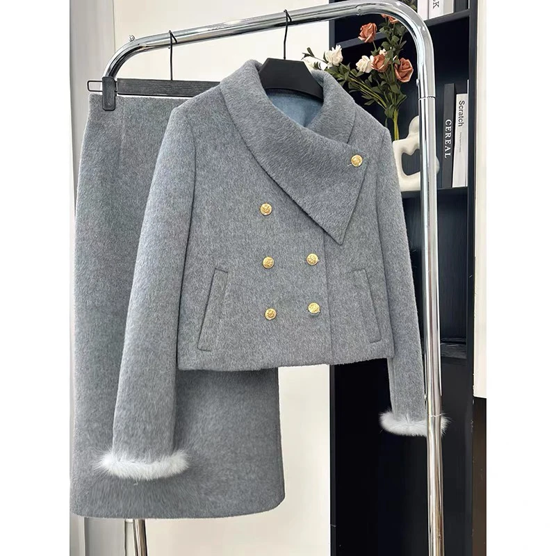 0022冬季新款加绒加厚减龄爆款套装