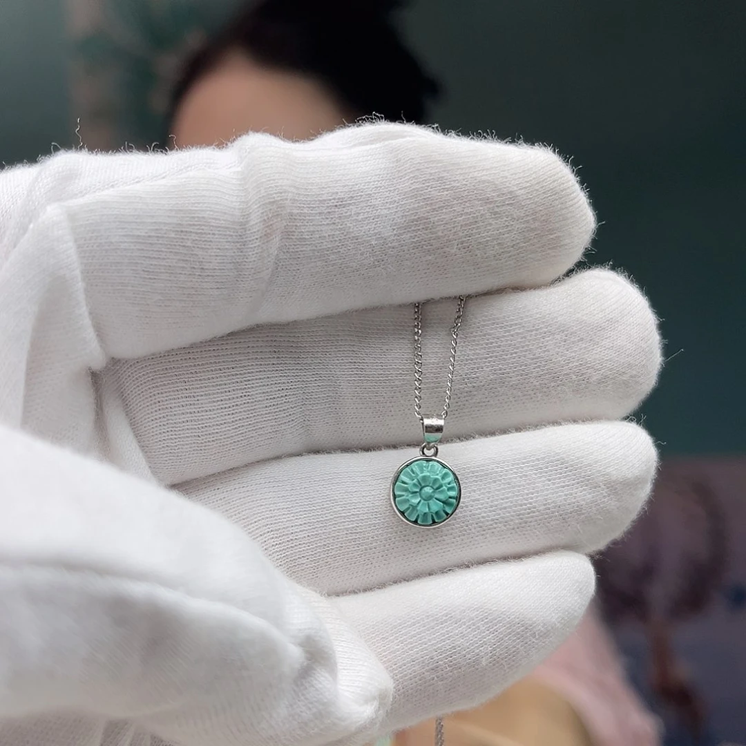 银S925镶嵌绿松石珠宝奇石