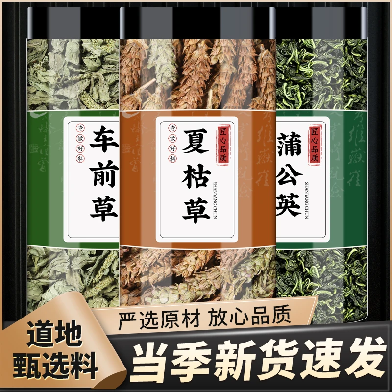 车前草蒲公英夏枯草正品白毛夏菇草球煮鸡蛋婆婆丁煮水泡水喝
