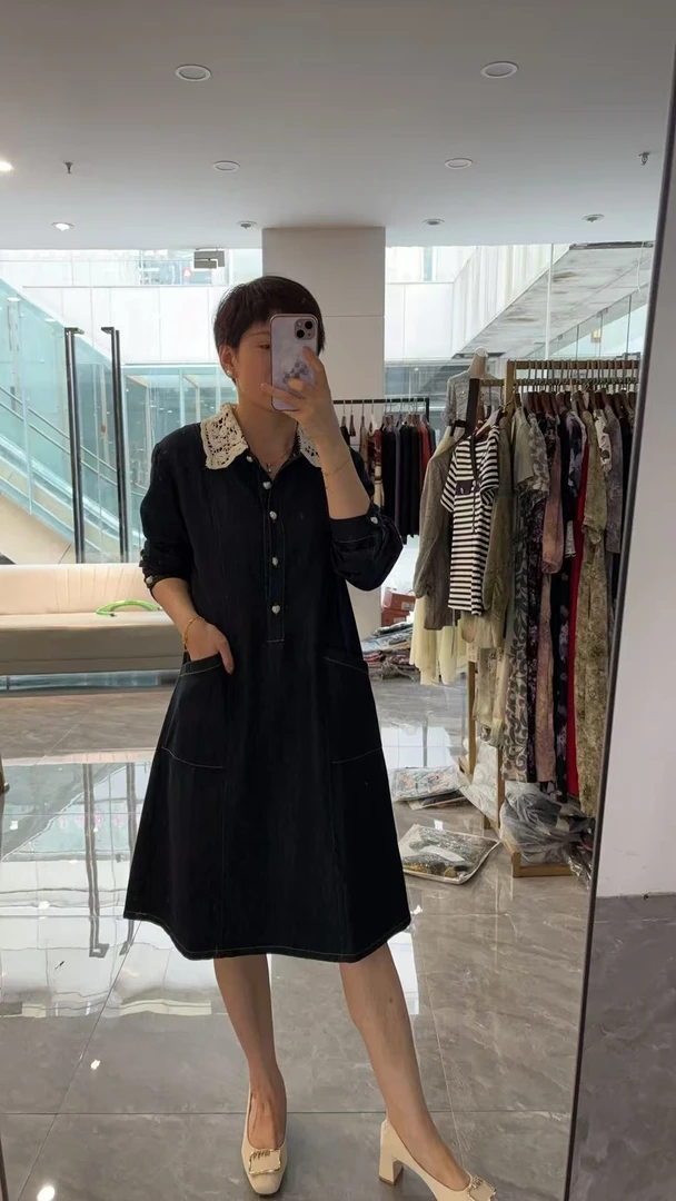 【丽丽家】秋季时尚蕾丝小香风减龄连衣裙5918