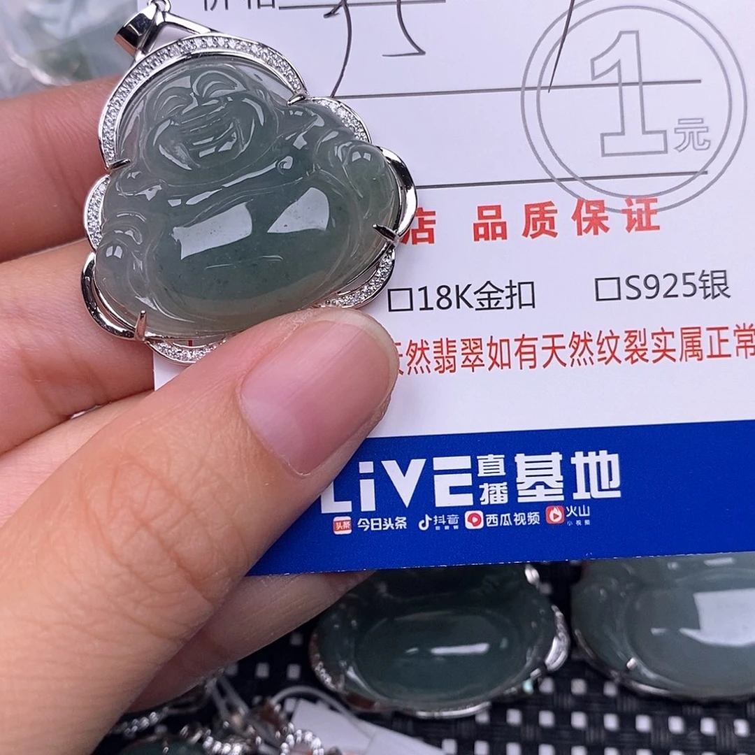 翡翠银S925镶嵌颈饰