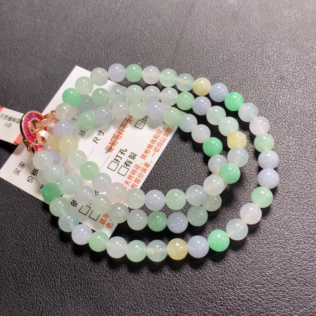 翡翠未镶嵌颈饰项链