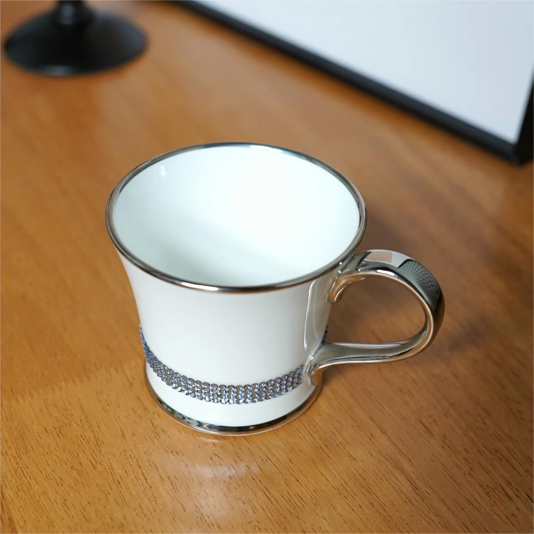 Prouna 彩色水钻5色银边250ml马克杯