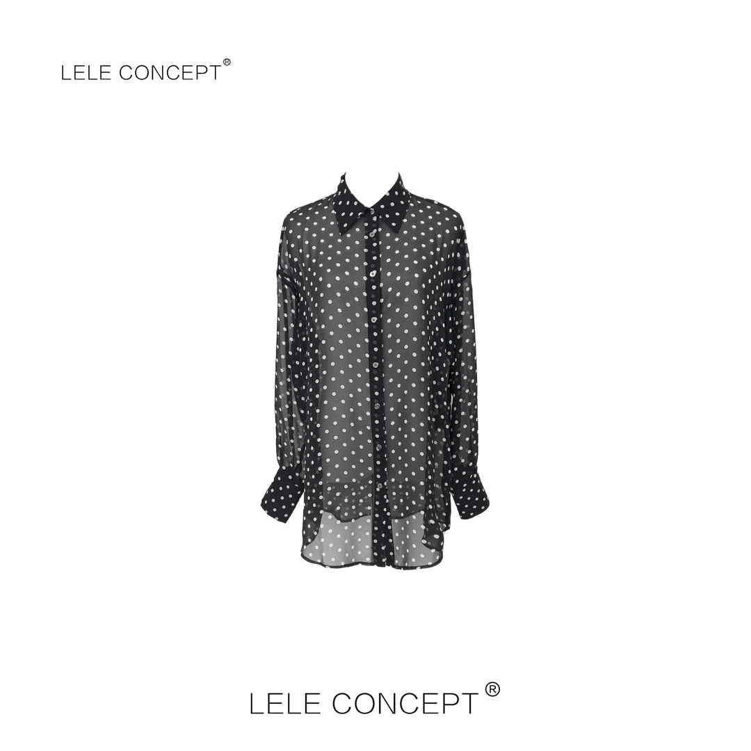 LELE CONCEPT丨都市洋气小众设计款波点衬衫S1021