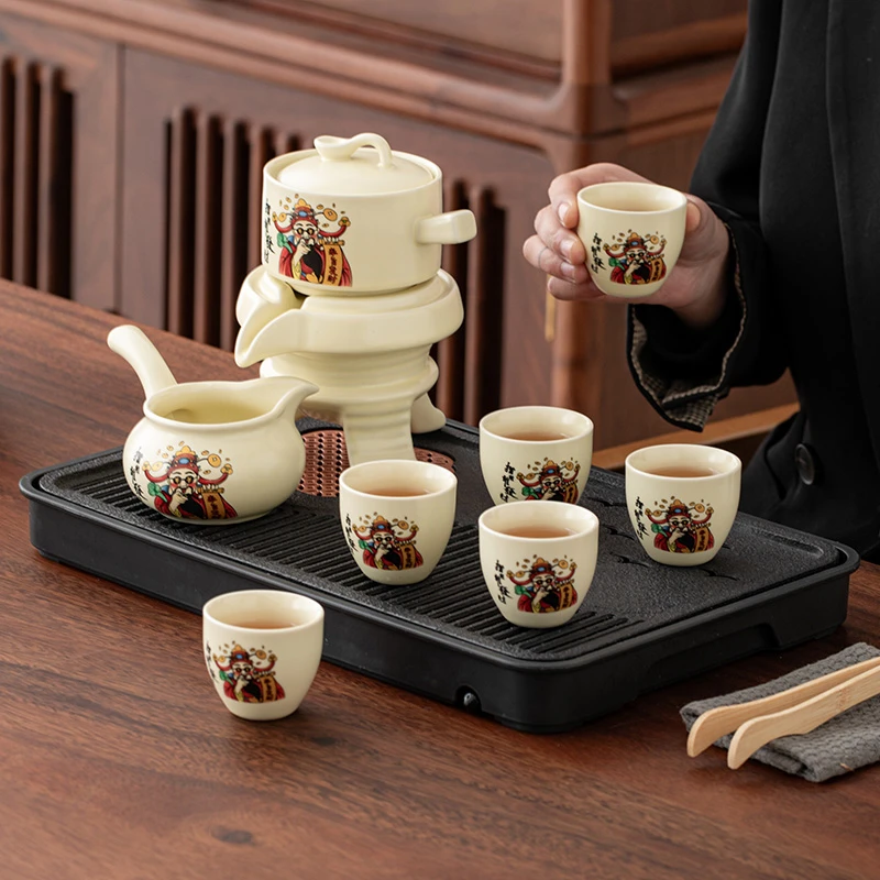 汝窑自动茶具套装高端全套高档家用办公室整套茶台茶具懒人泡茶壶