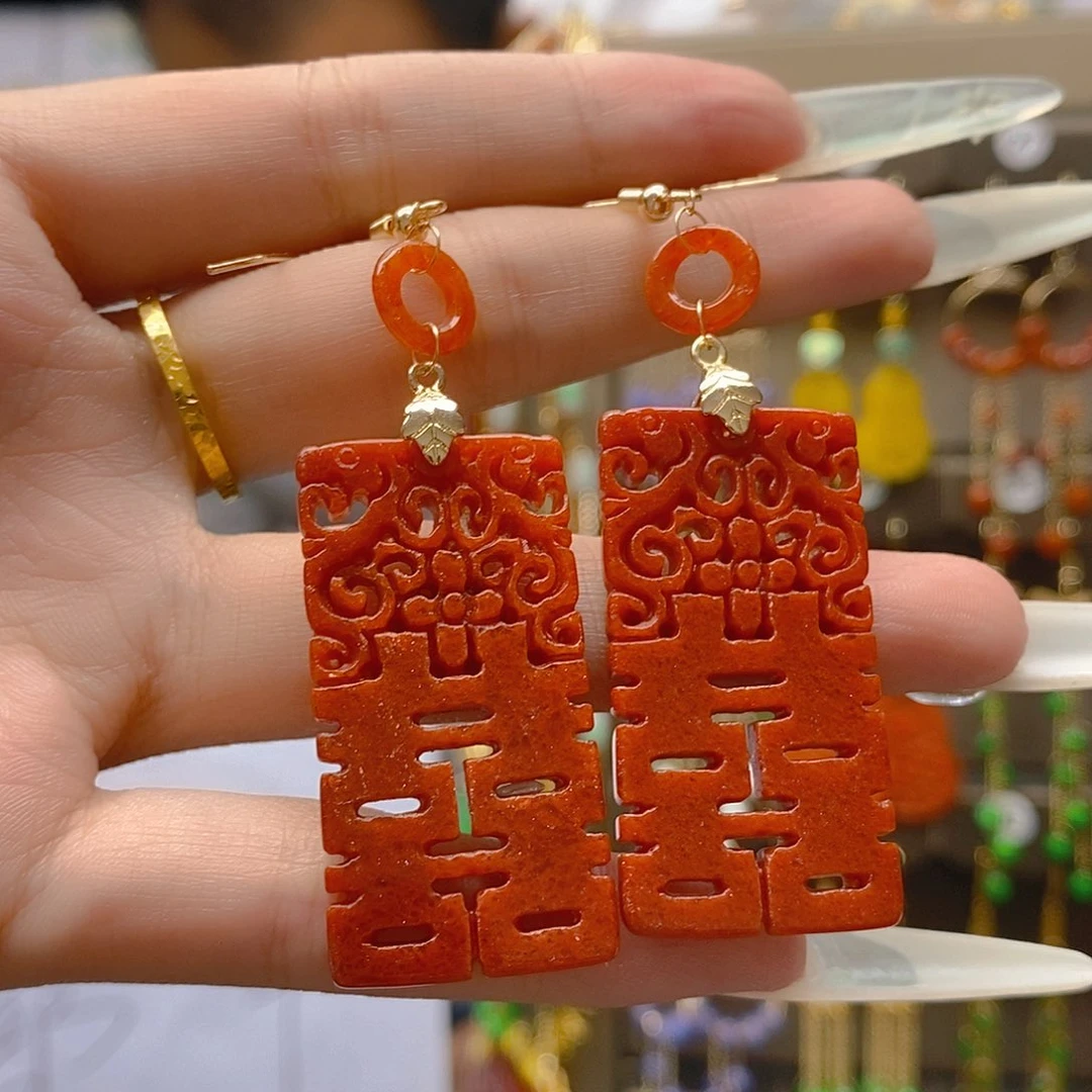 翡翠合金耳饰翡翠