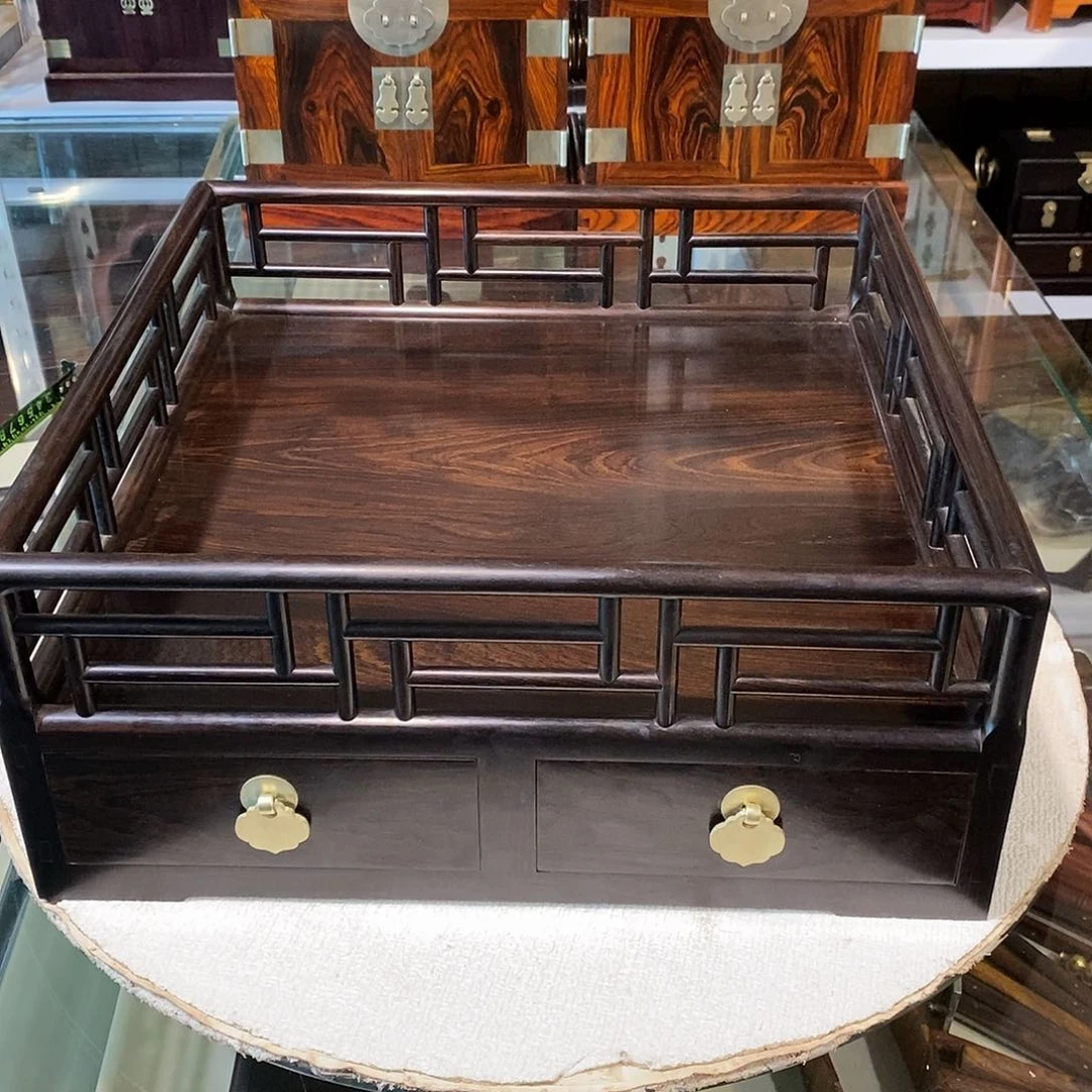 东非黑黄檀（紫光檀）独板王款都城盘