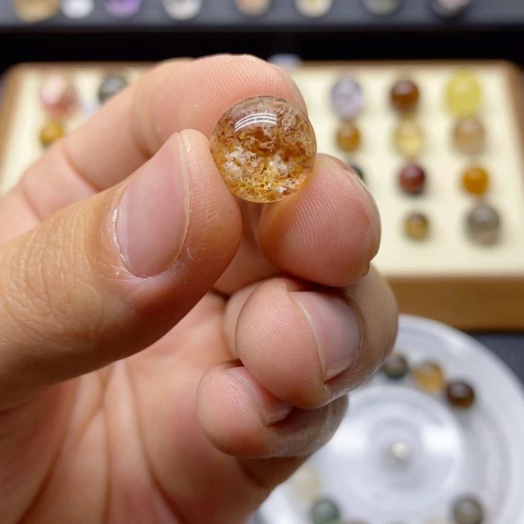 打孔不退换未镶嵌水晶荷*