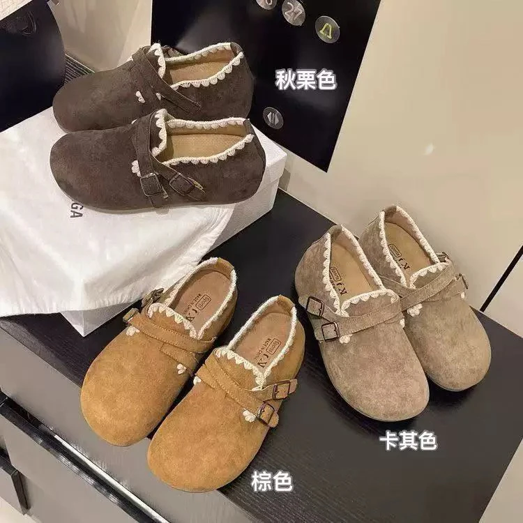 君君厚底刺绣博肯跟高4.5厘米c58