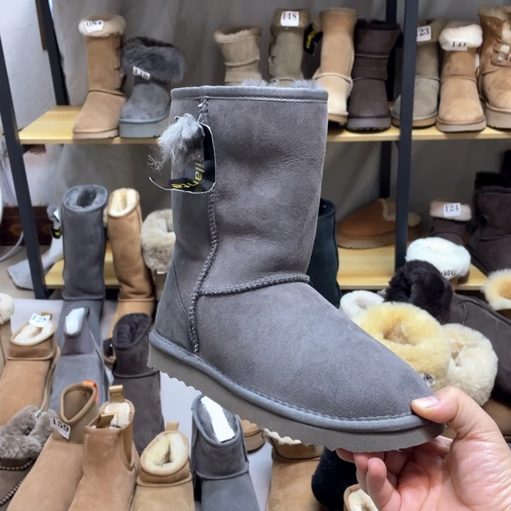 37码灰色中通雪地靴