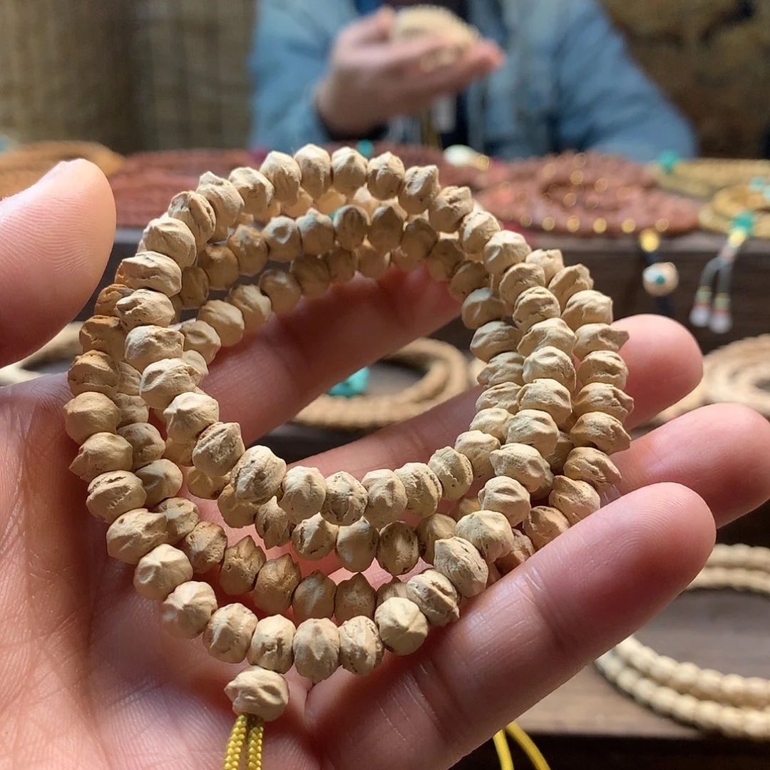 柏香籽/百香籽吊坠粉油皮原桩横打