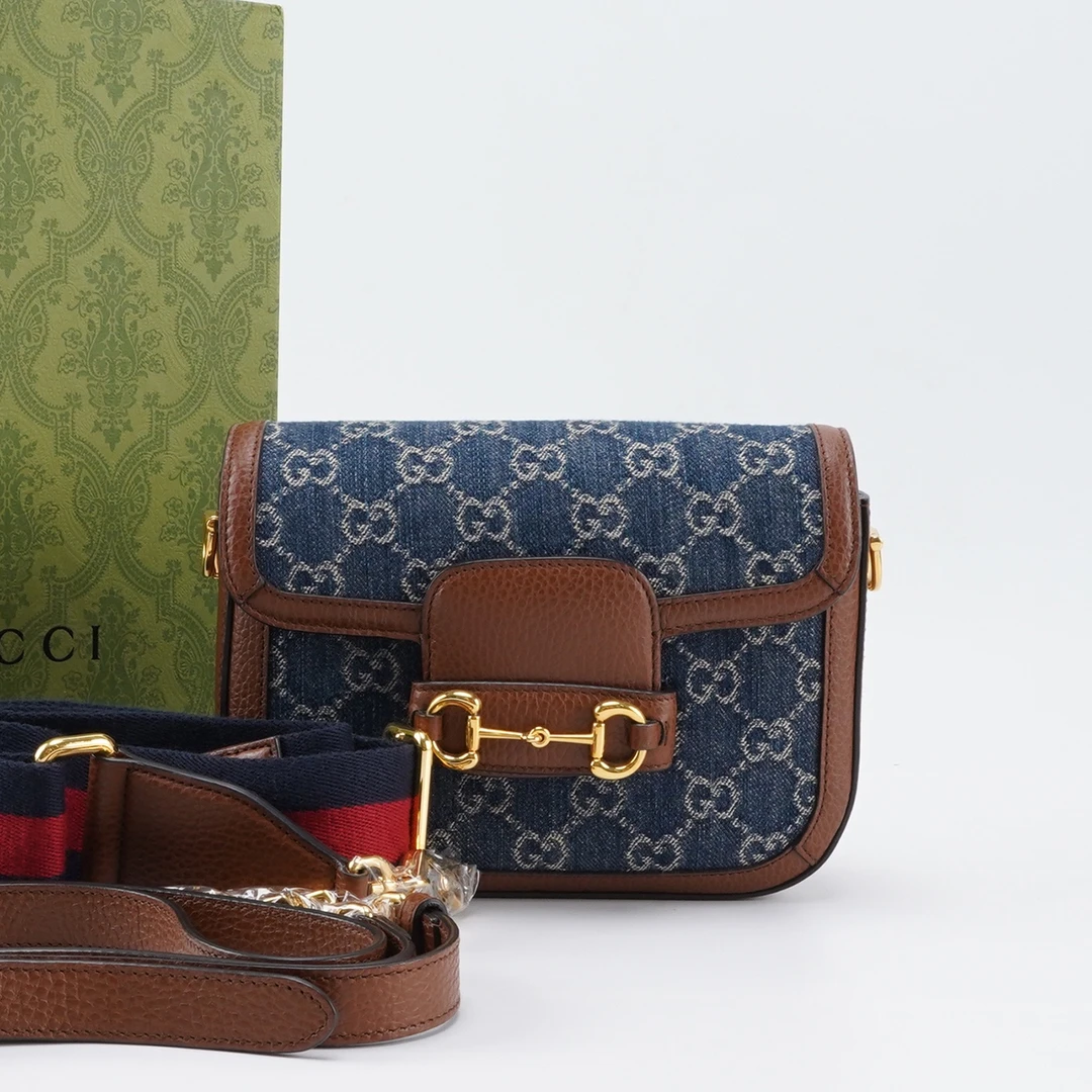 99新 GUCCI/古驰 Gucci 1955mini丹宁款/BG23002221【白菜】