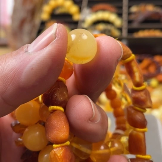 手链琥珀未镶嵌吊坠