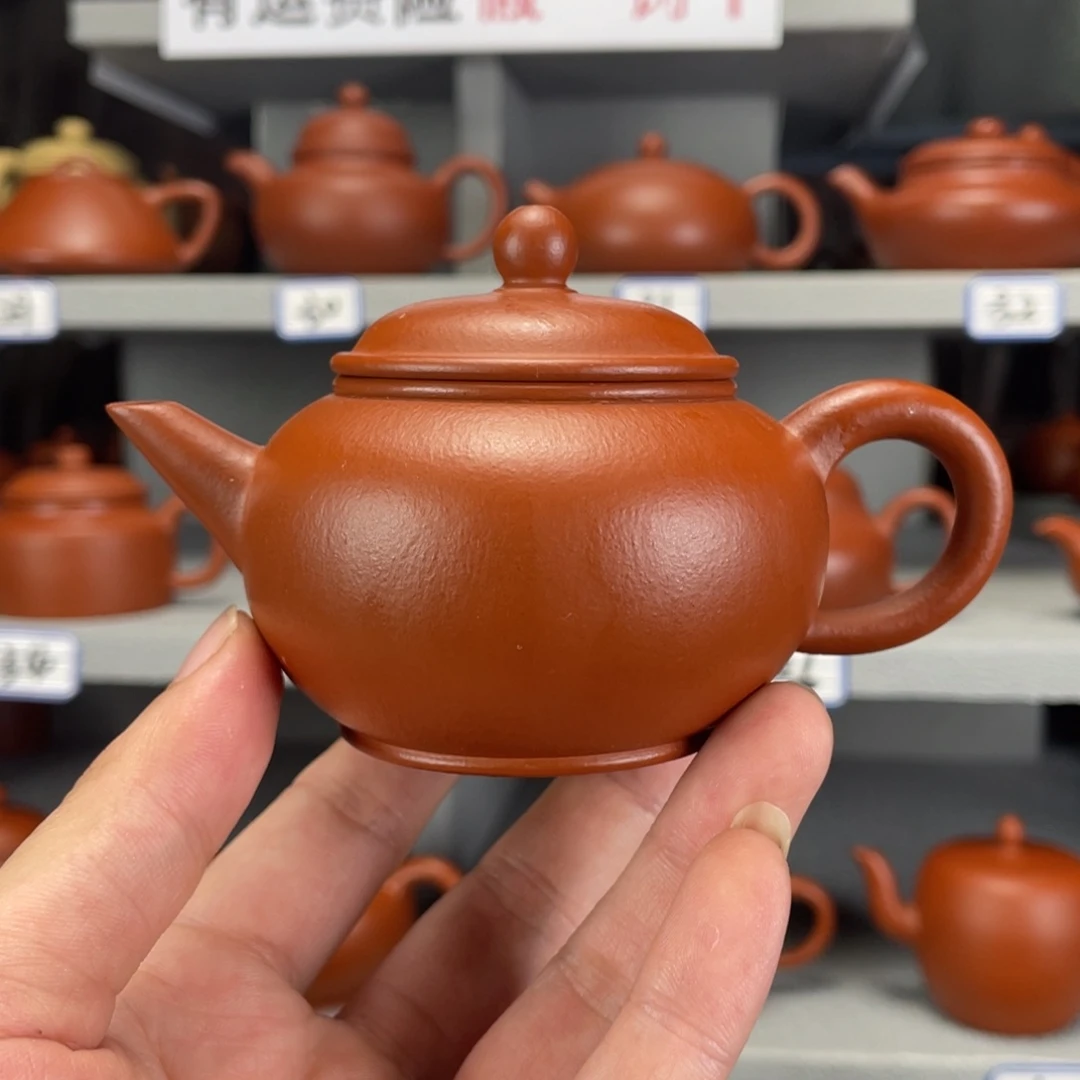 茶壶紫砂赵庄朱泥全手工140毫升