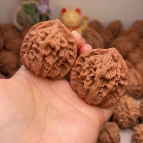 吊坠文玩核桃野生珊瑚纹全品43