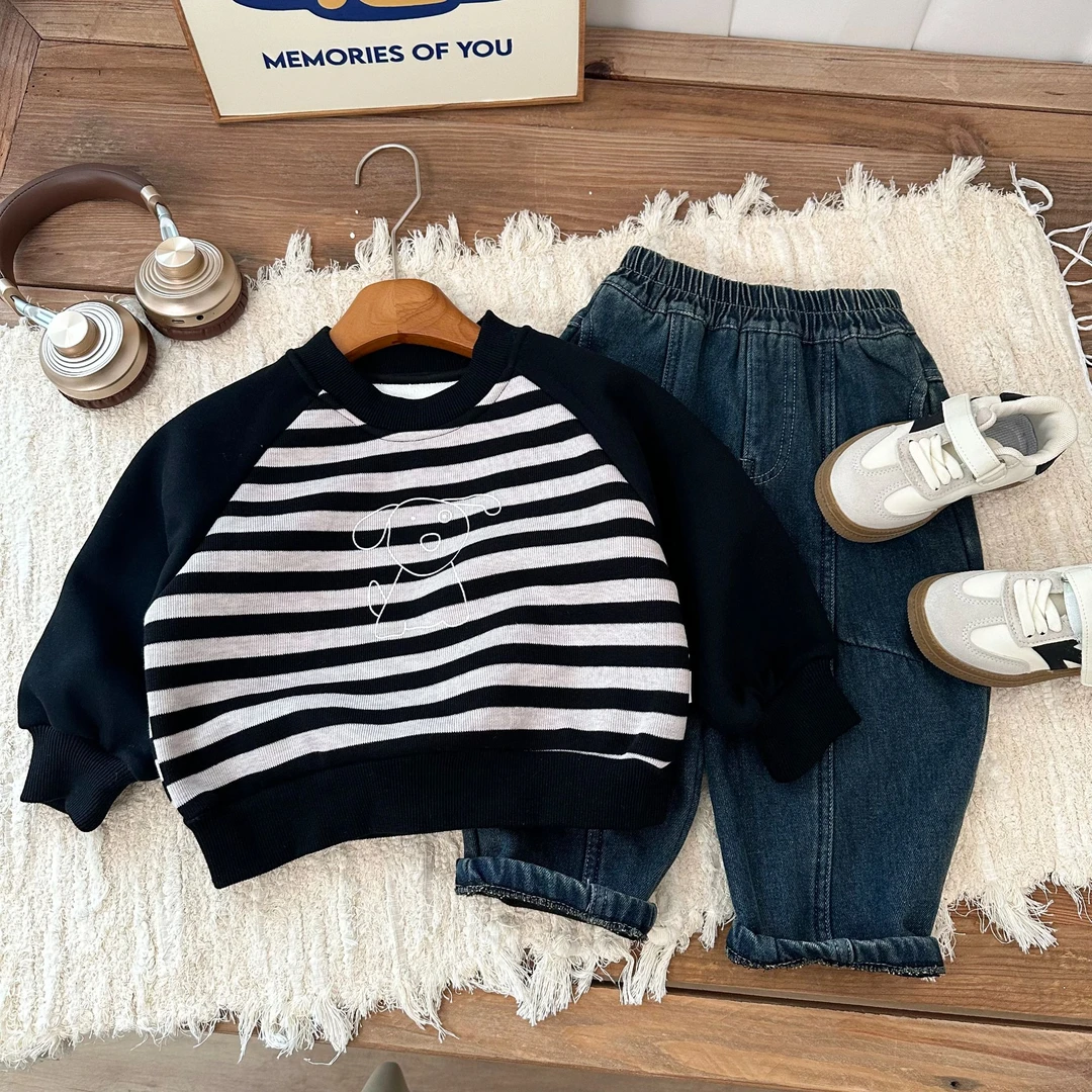 【朱鑫宇专属】圆领冬款2024年新款插肩袖加绒卫衣BMD3560