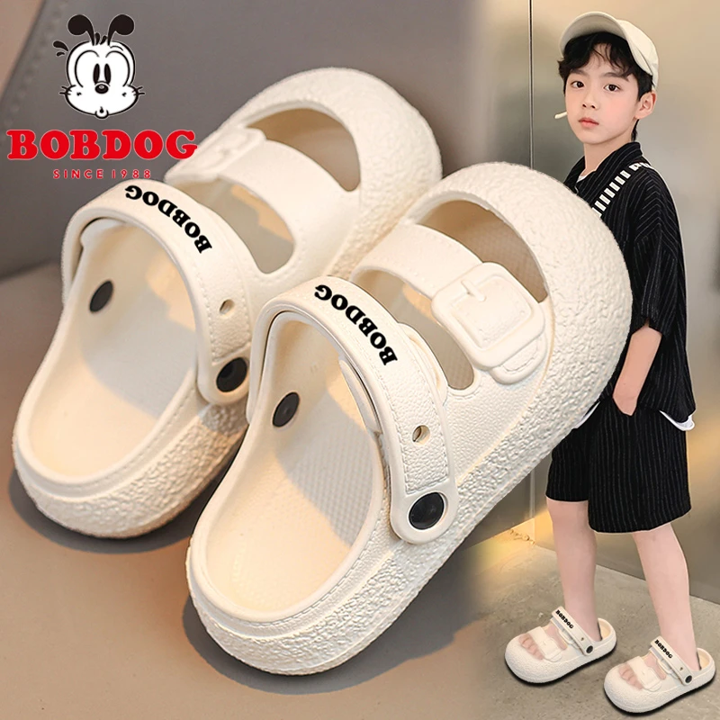 巴布豆男童凉鞋夏季2025新款儿童包头凉拖鞋男孩软底防滑室内居家