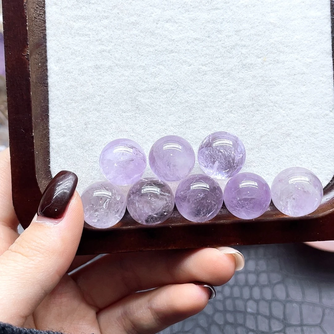 紫晶珠宝半成品未镶嵌18紫水球15mm八颗