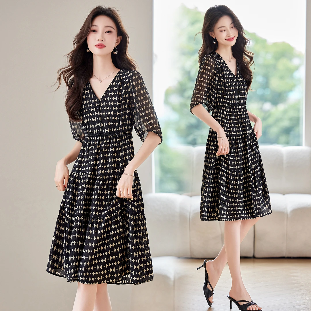 高端精致连衣裙女装2025夏装夏天衣服新款时尚气质显瘦高级感裙子