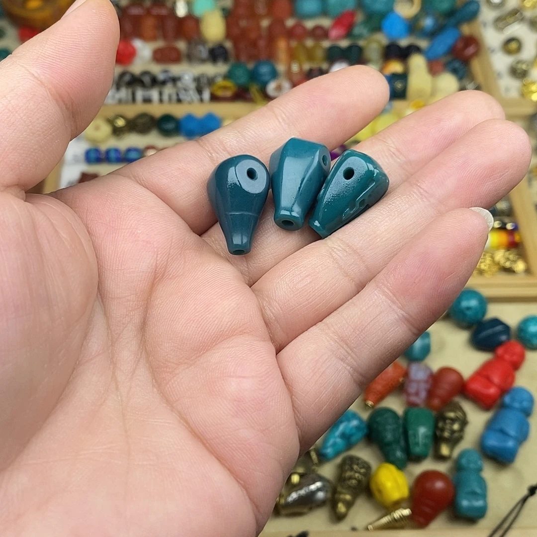 弓***月颈饰琉璃配饰如图3个配件