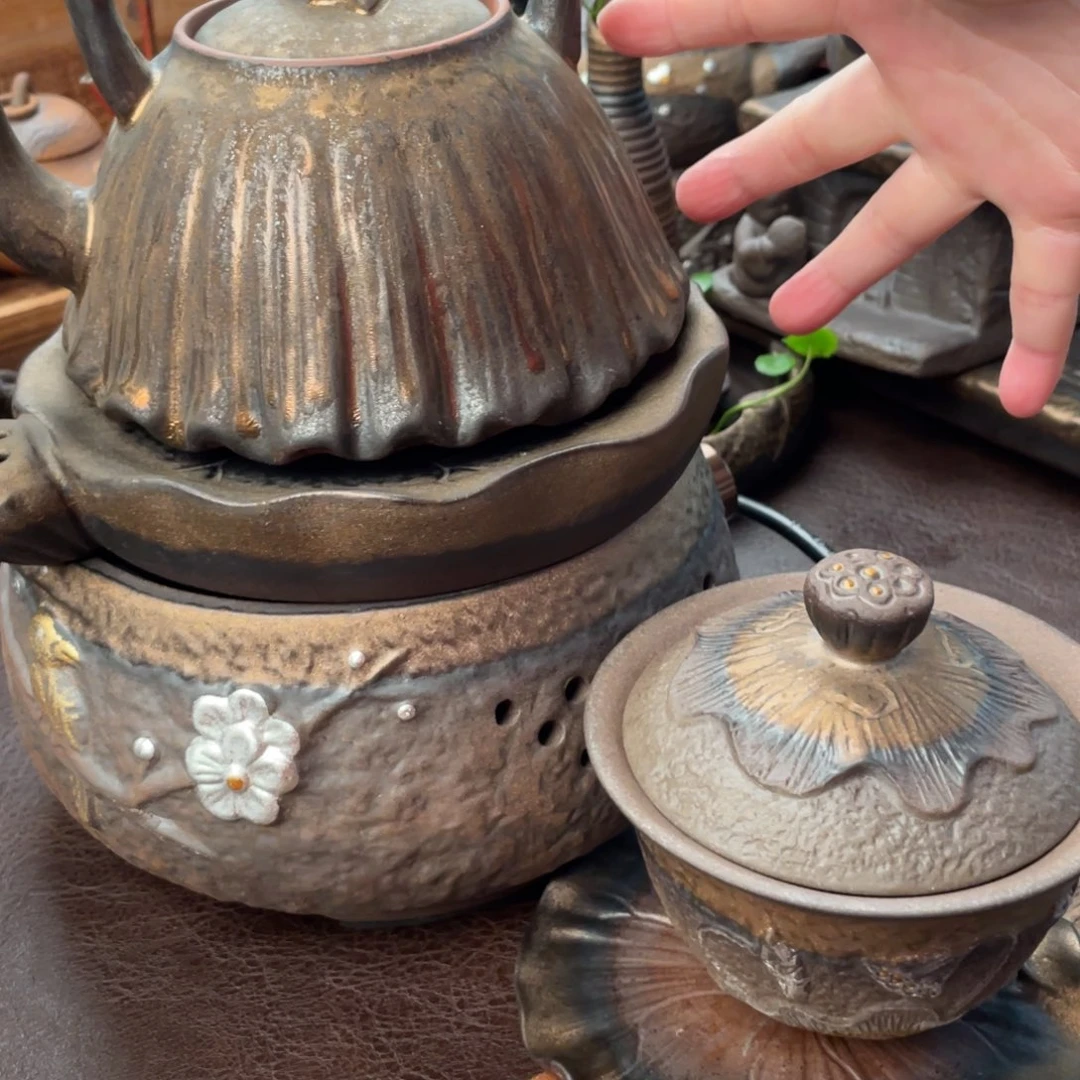 瓷片粗陶茶具茶具