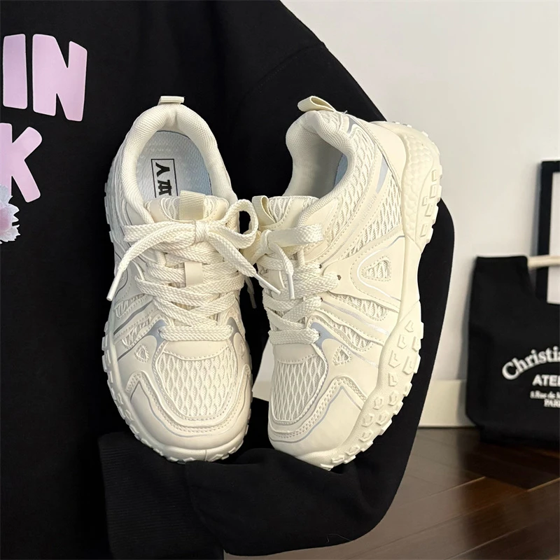 人本鞋子女款爆款夏季2025新款百搭网面透气登山鞋舒适休闲运动鞋