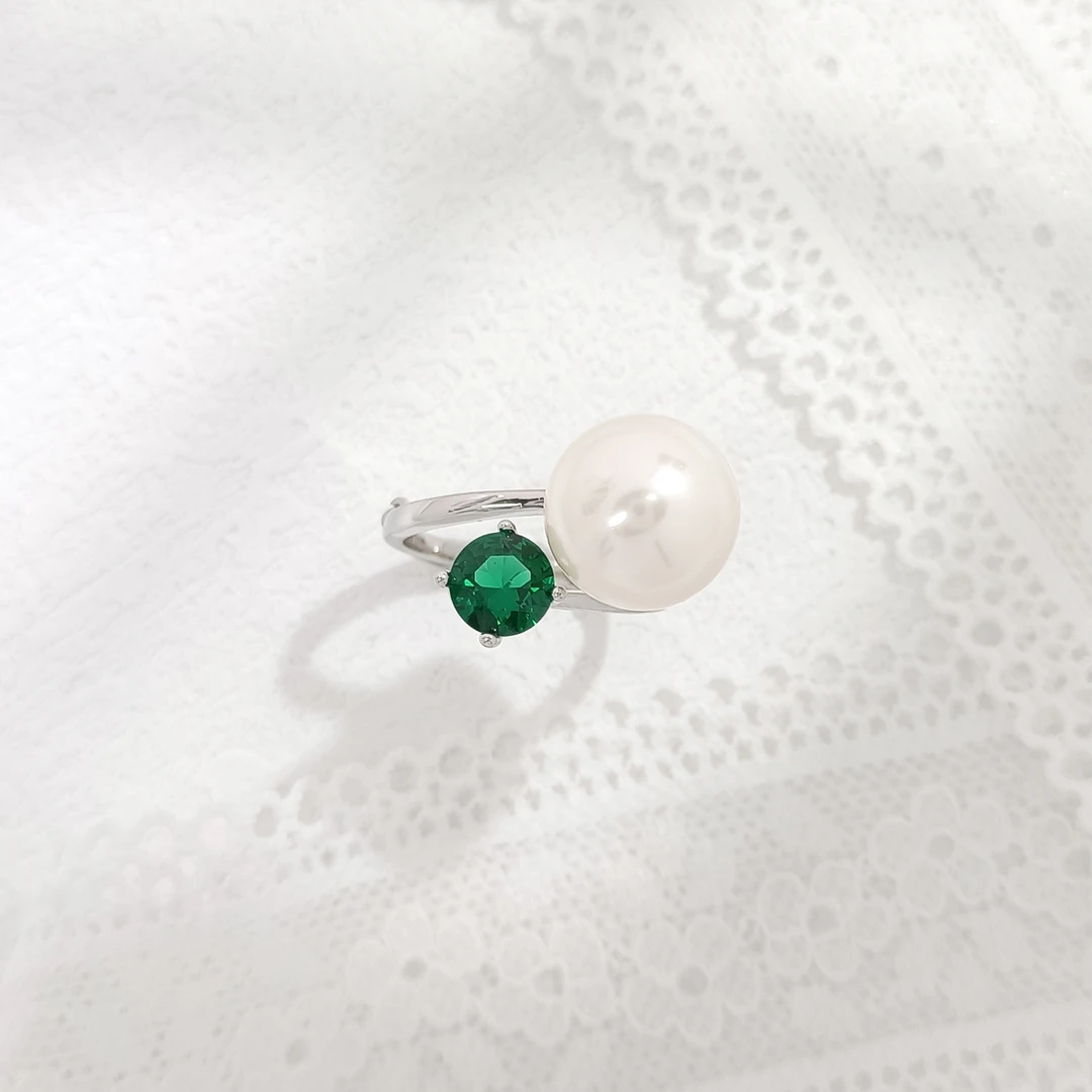 铜合金合成锆石戒指 HSM-55949 戒指轻奢精致欧美时尚气质