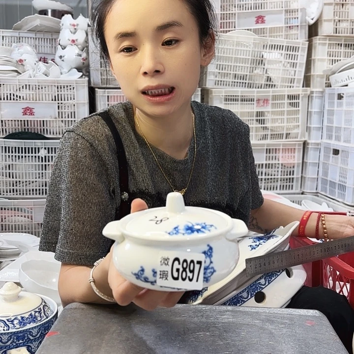 盘微瑕产品………两个福袋炖盅
