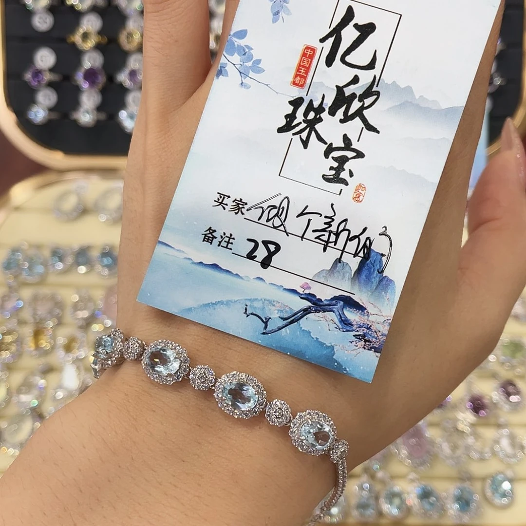 설***영银S925镶嵌戒指托帕石28