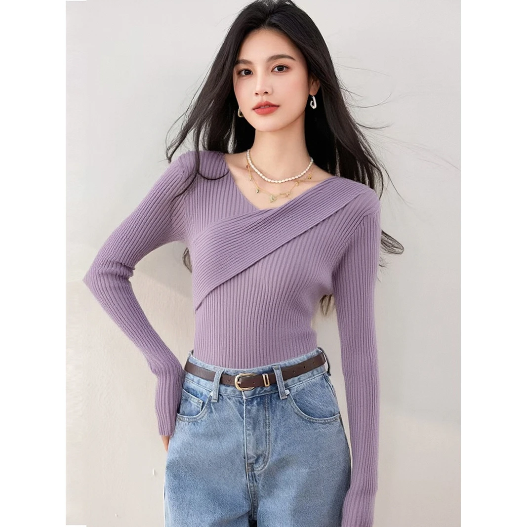 拉夏贝尔针织衫女款爆款2025新款春秋慵懒风上衣别致独特漂亮小衫