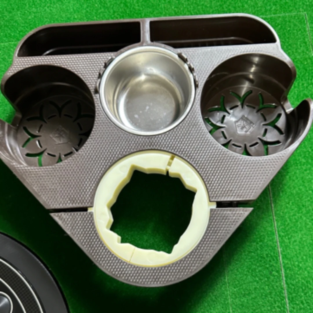 麻将机配件棋牌室专用四脚餐桌通用烟缸茶水架杯托旋转烟灰缸