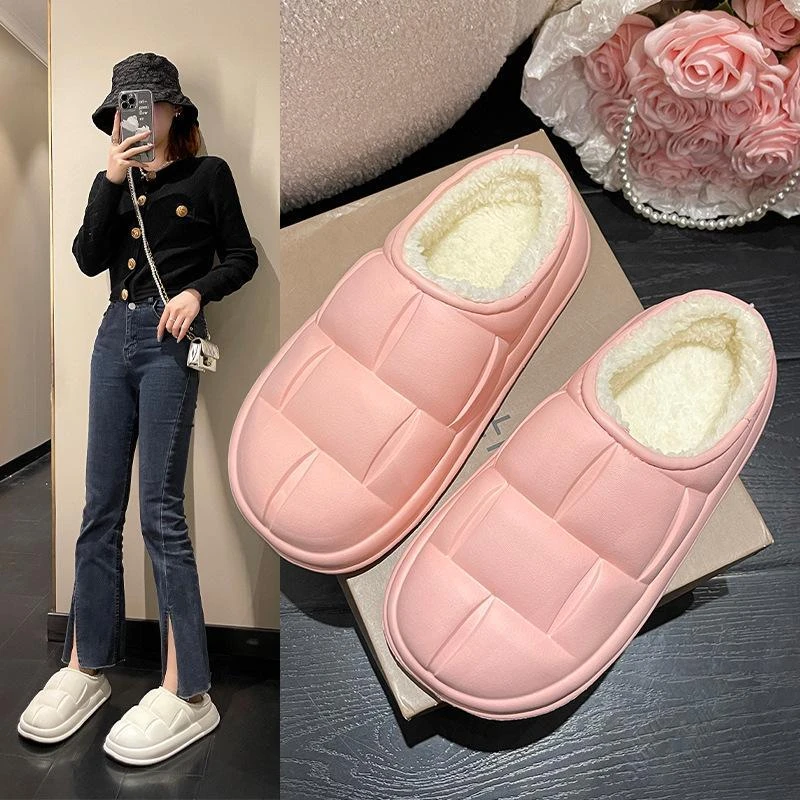 厚底棉拖鞋女士秋冬季2025新款情侣棉鞋男室内居家居防滑外出防水
