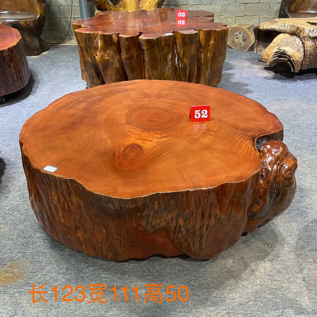 实木圆桌茶桌简约设计自然风格客厅沙发茶几