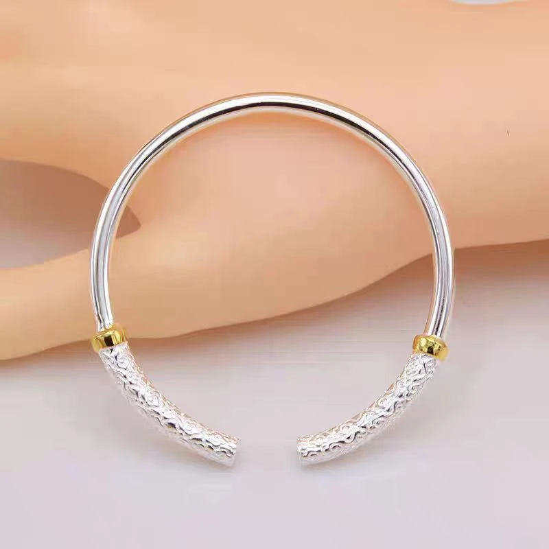 足银手镯 足银金箍棒手镯 127