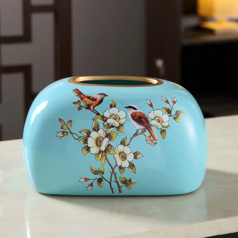 新中式纸巾盒轻奢高档家用客厅卧室餐厅茶几收纳抽纸盒创意餐巾盒