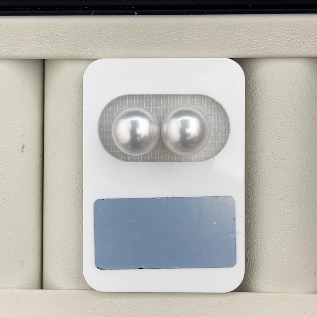 定制海水珍珠未镶嵌裸珠正圆澳白对珠10-11mm