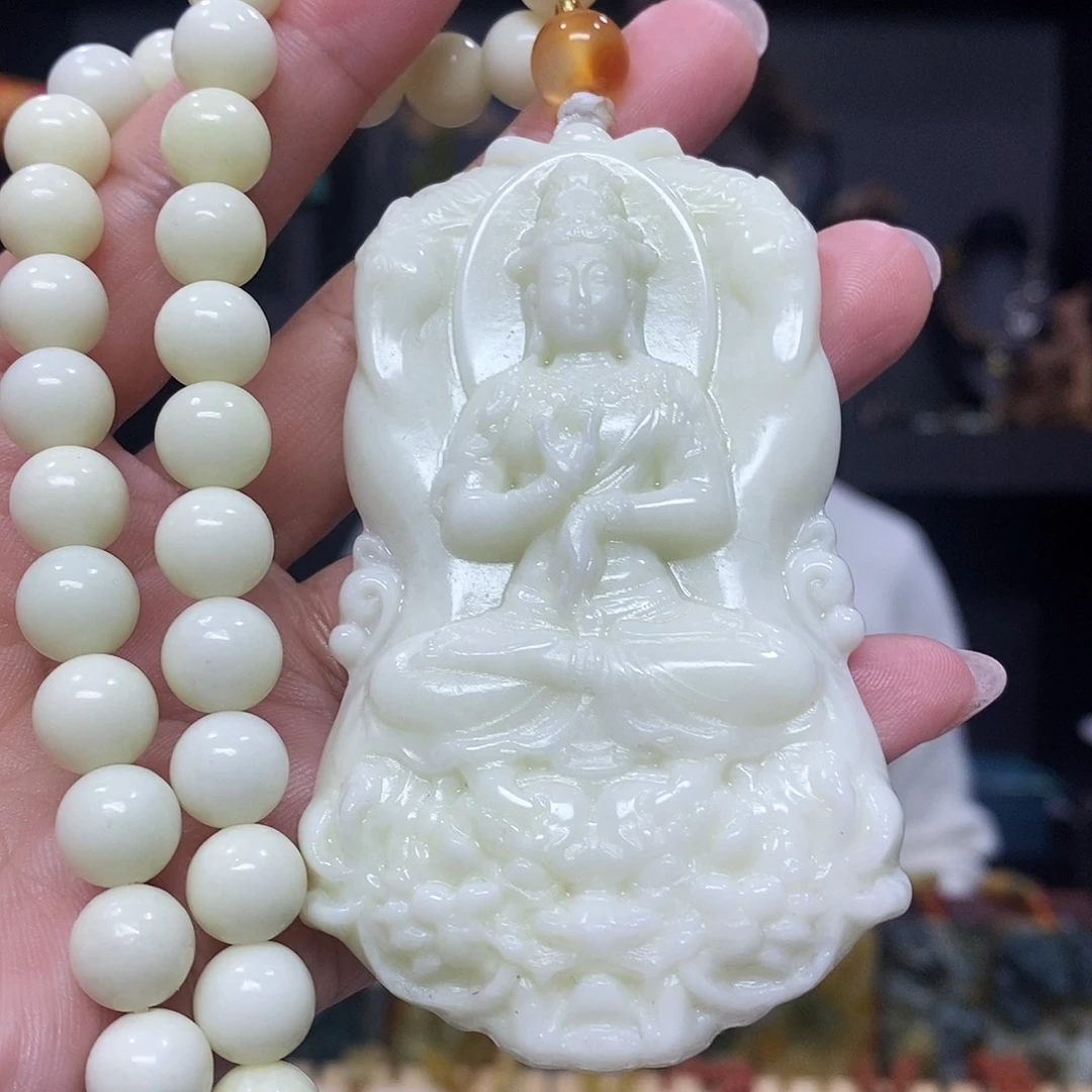 未镶嵌岫玉挂件吊坠项链