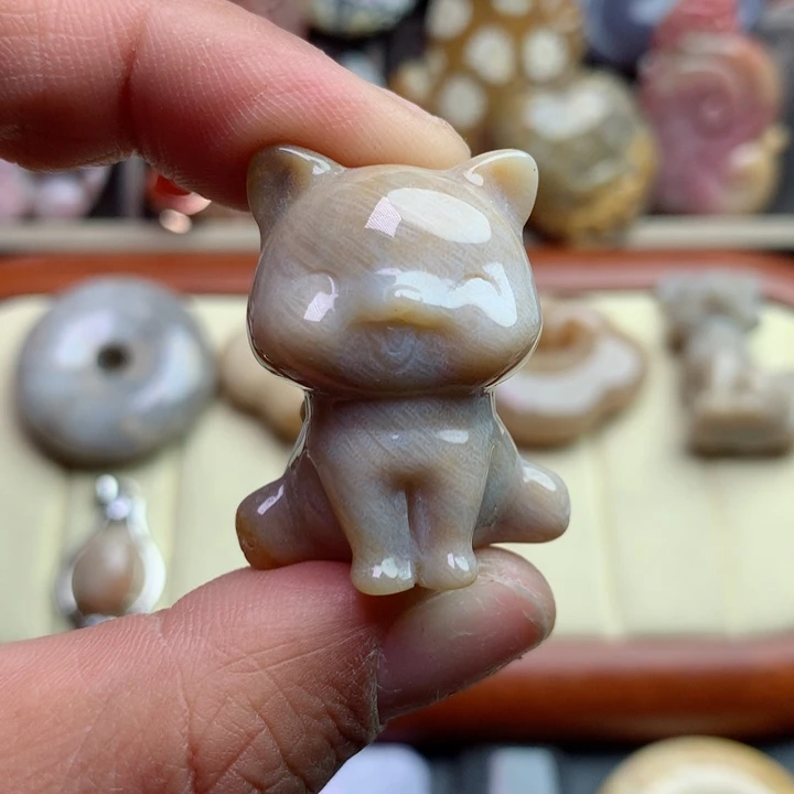 硅化珊瑚（珊瑚玉）颈饰未镶嵌